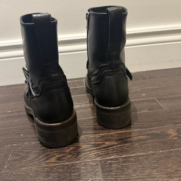 ALL SAINTS Ankle Length Leather Biker Boots - Picture 4 of 4